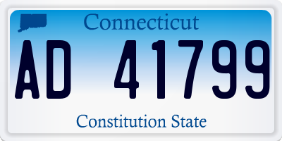 CT license plate AD41799