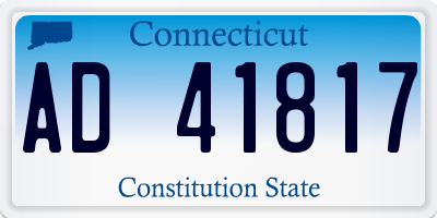 CT license plate AD41817