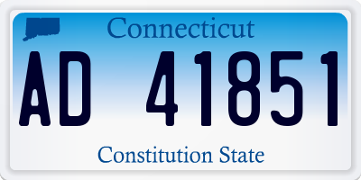 CT license plate AD41851