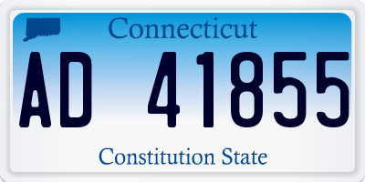 CT license plate AD41855