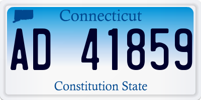 CT license plate AD41859