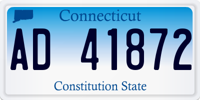 CT license plate AD41872