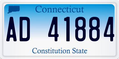 CT license plate AD41884