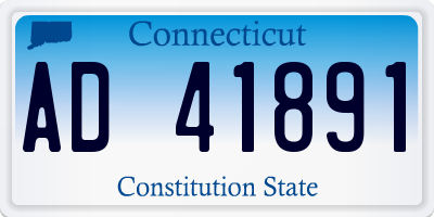 CT license plate AD41891