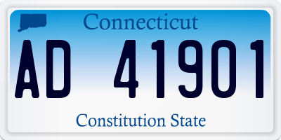 CT license plate AD41901