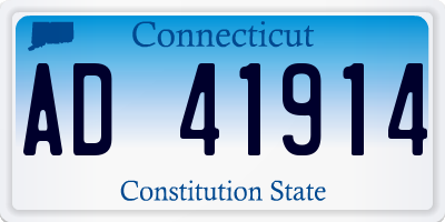CT license plate AD41914