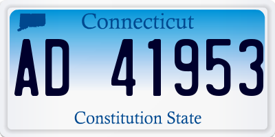 CT license plate AD41953