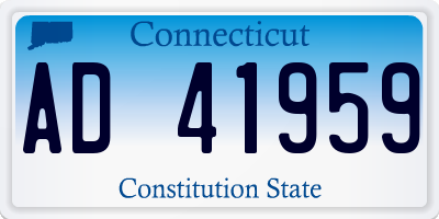 CT license plate AD41959