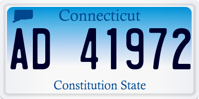 CT license plate AD41972