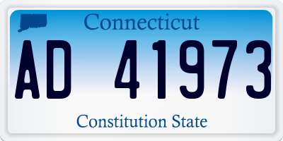 CT license plate AD41973