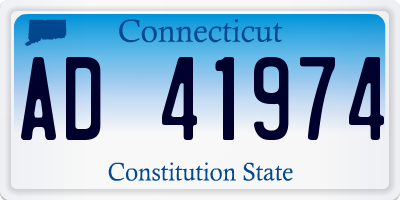 CT license plate AD41974