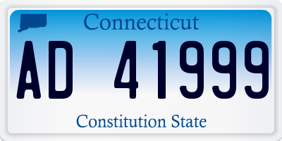 CT license plate AD41999