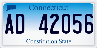 CT license plate AD42056
