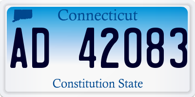 CT license plate AD42083