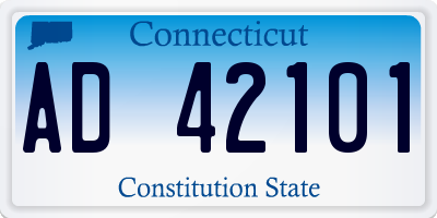 CT license plate AD42101