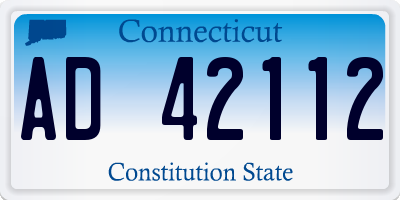CT license plate AD42112