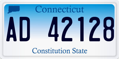 CT license plate AD42128