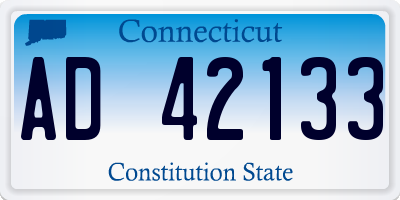 CT license plate AD42133