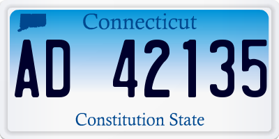 CT license plate AD42135