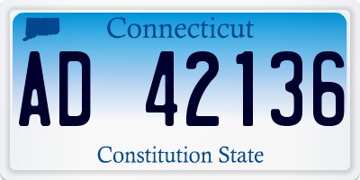 CT license plate AD42136