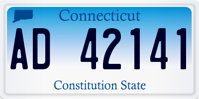CT license plate AD42141