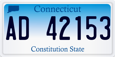 CT license plate AD42153