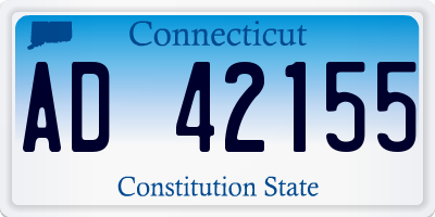 CT license plate AD42155