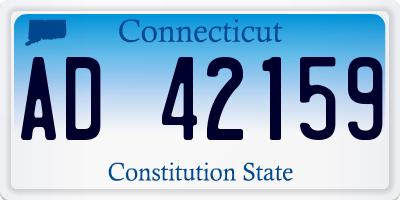 CT license plate AD42159