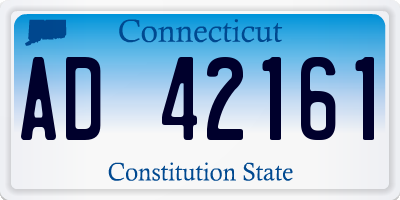 CT license plate AD42161