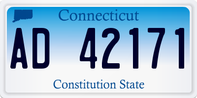 CT license plate AD42171