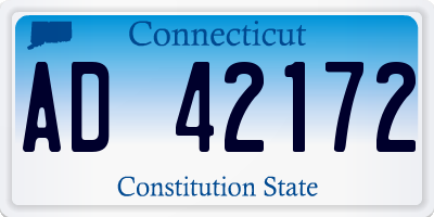 CT license plate AD42172