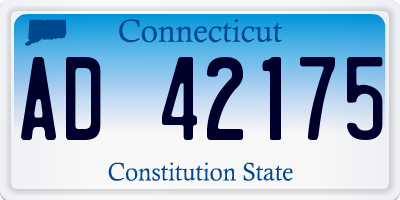 CT license plate AD42175