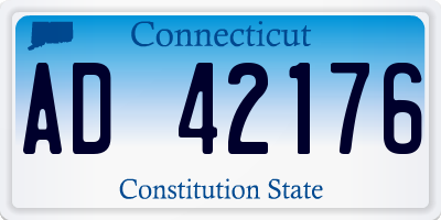 CT license plate AD42176