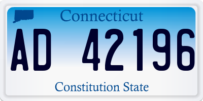 CT license plate AD42196