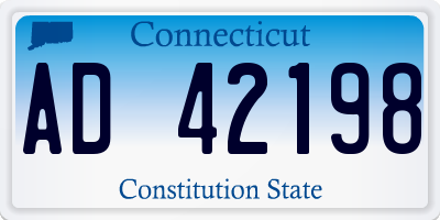 CT license plate AD42198