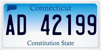 CT license plate AD42199
