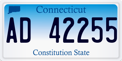 CT license plate AD42255