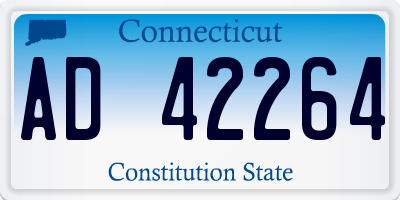 CT license plate AD42264