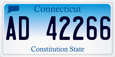 CT license plate AD42266