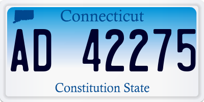 CT license plate AD42275