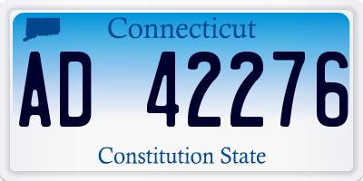 CT license plate AD42276