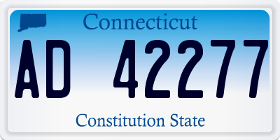 CT license plate AD42277