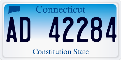 CT license plate AD42284