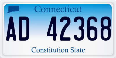 CT license plate AD42368