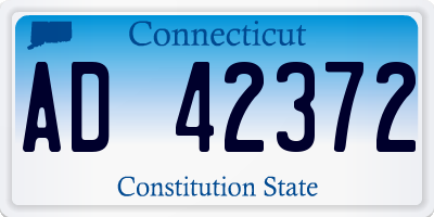 CT license plate AD42372