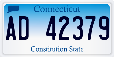 CT license plate AD42379
