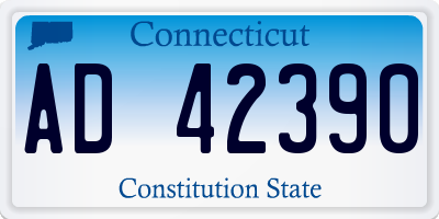CT license plate AD42390