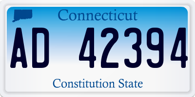 CT license plate AD42394