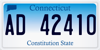 CT license plate AD42410