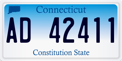 CT license plate AD42411